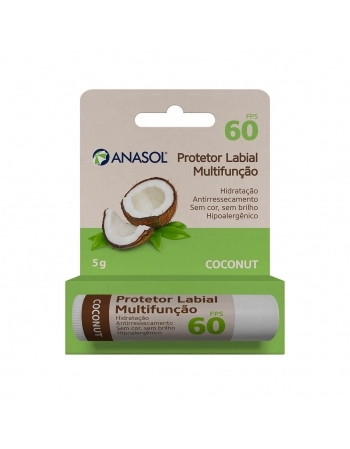 ANASOL PROTETOR LABIAL FPS 60 COCONUT - 5 G