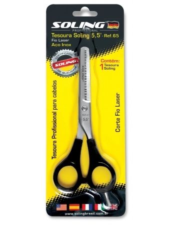 TESOURA SOLING 55 X REF 65 FIO LASER DENTADA