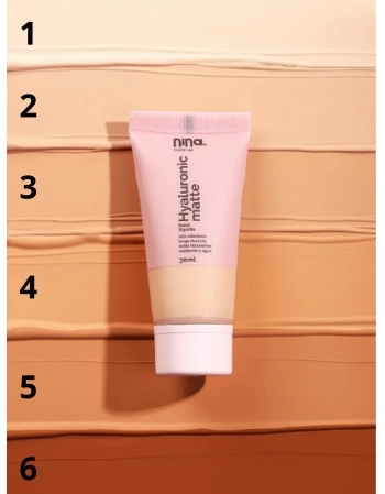 BASE LIQUIDA HYALURONIC MATTE COR 5 - NINA