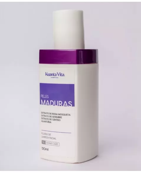 FLUIDO DE LIMPEZA FACIAL 120ML - LIMPEZA PROFUNDA E REFRESCANTE KUANTA VITA