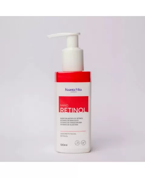 SABONETE FACIAL COM RETINOL 120ML - ANTIRRUGAS E ANTISSINAIS DIARIA KUANTA VITA