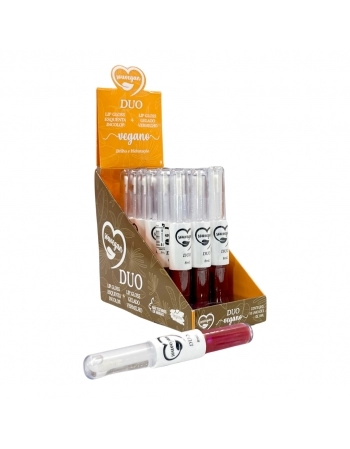 DUO 09 LIP GLOSS ESQUENTA INCOLOR + LIP GLOSS GELADO VERMELHO 8ML