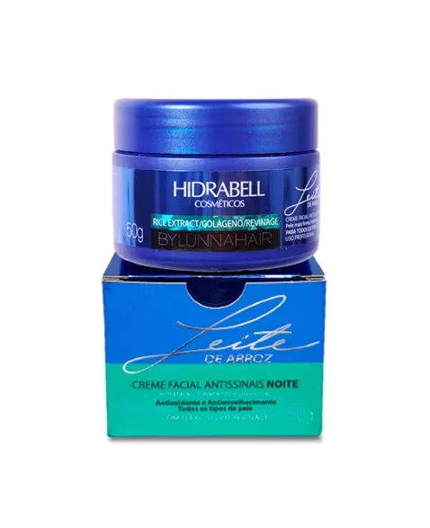 CREME FACIAL LEITE DE ARROZ NOITE 50G HIBRABELL