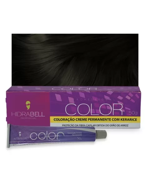 COLORACAO 6.1 LOURO ESCURO CINZA 50G HIDRABELL