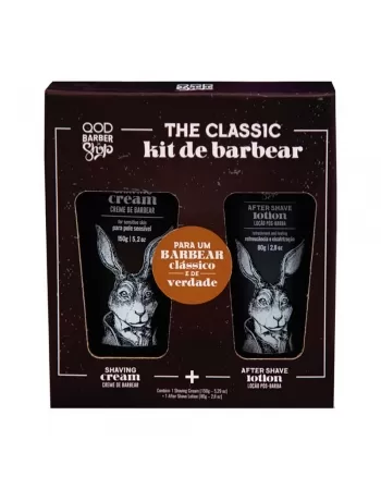 THE CLASSIC KIT DE BARBEAR COM 1 CREME DE BARBEAR 150G + 1 LOCAO POS